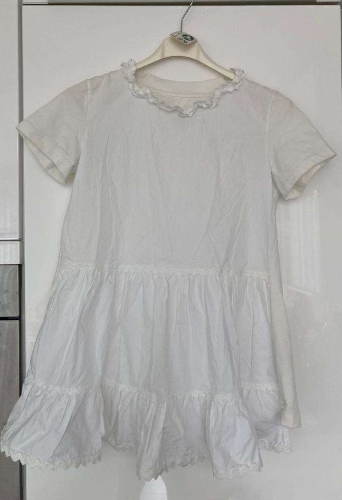 MM6 / Maison Margiela wit katoenen top. Maat S, Maat 38/40 (M), Wit, Ophalen of Verzenden, Korte mouw