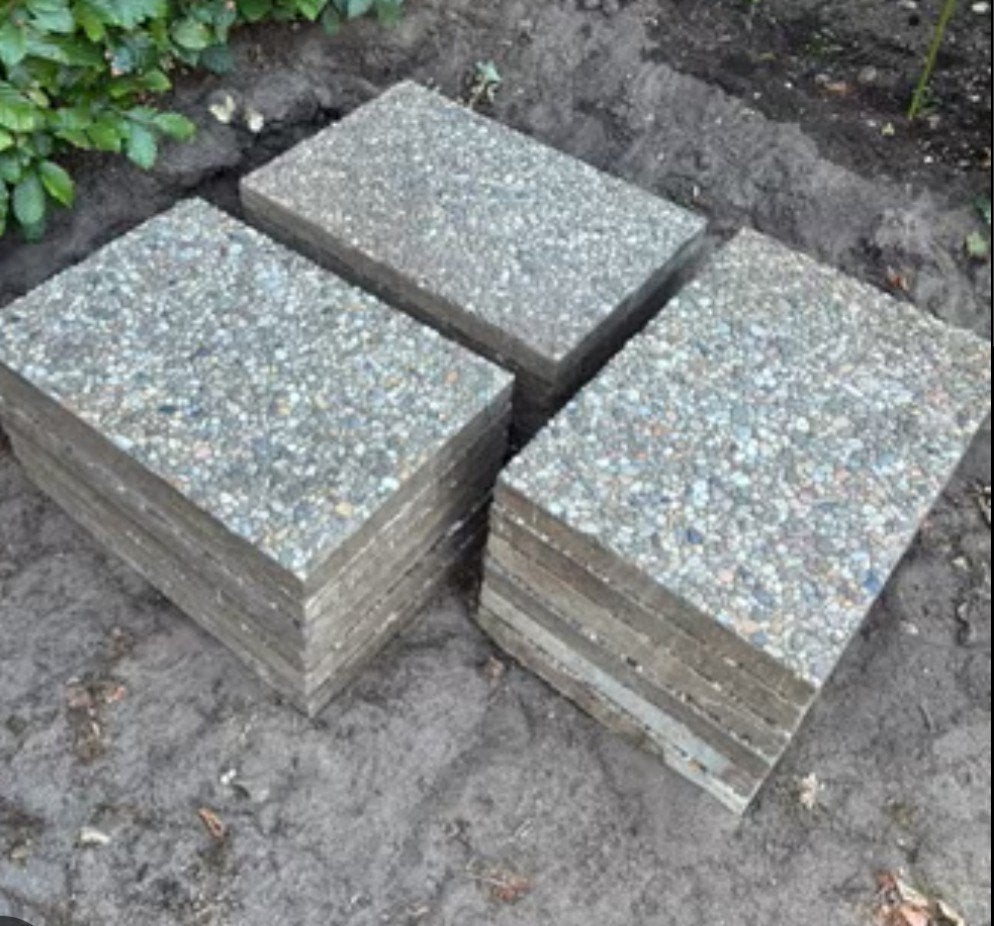 GRATIS Grindtegels 60x40 200m2!!!, Tuin en Terras, Tegels en Klinkers, Ophalen, Gebruikt, 10 m² of meer, Beton