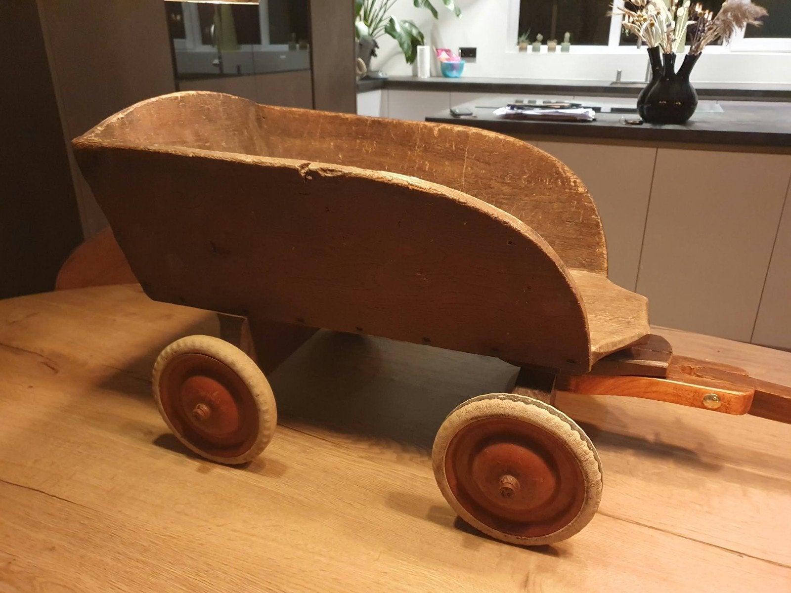Vintage houten bolderkar - Decoratief en charmant, Ophalen, Gebruikt