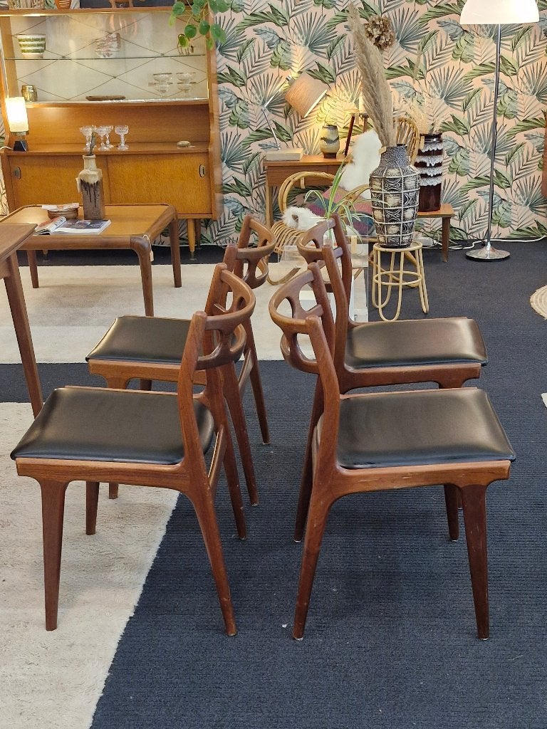 Vintage Deens design eetkamerstoelen (4) Andersen Uldum