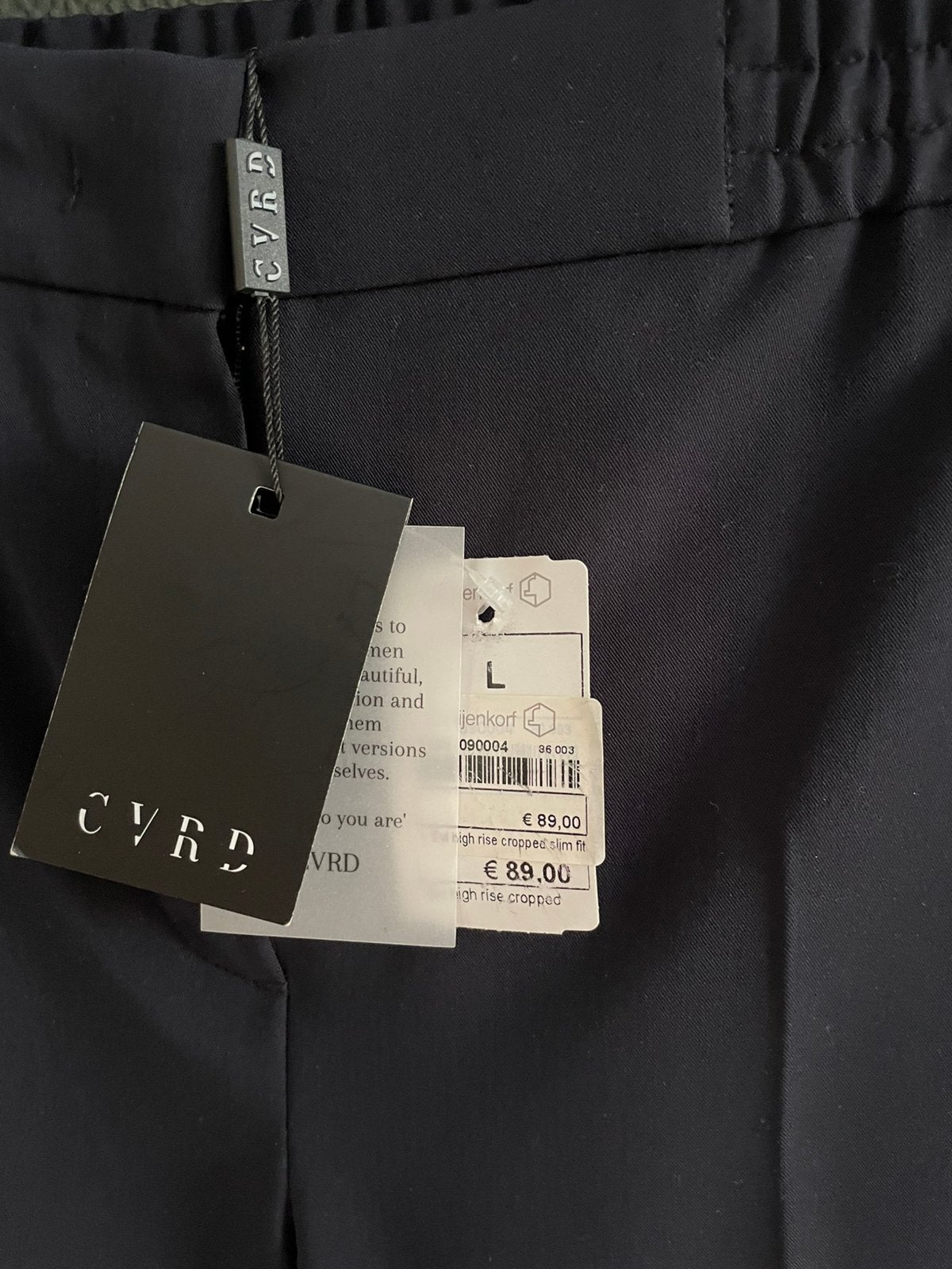 NIEUW, CRVD pantalon met viscose. L, Kleding | Dames, Ophalen of Verzenden, Zo goed als nieuw, Blauw, Lang