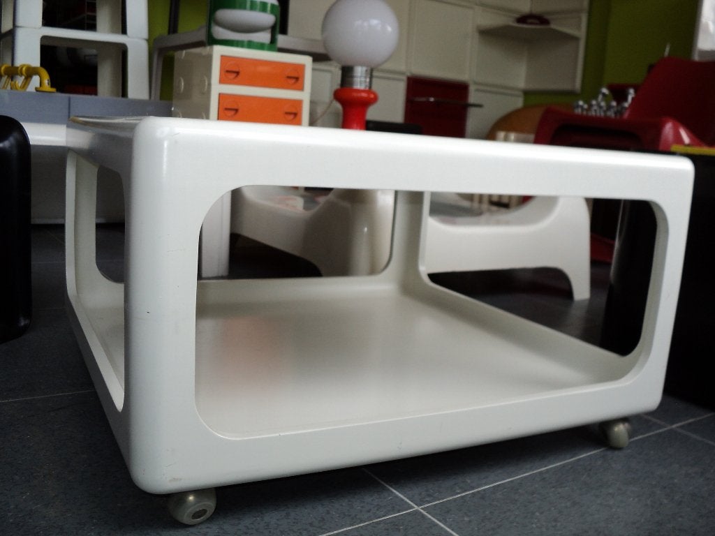 Horn salontafel op wieltjes space age design jaren 70 retro, Ophalen, Gebruikt, ?, ?
