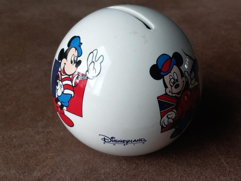 Disneyland Parijs Mickey Mouse Spaarpot keramiek, Ophalen of Verzenden, Zo goed als nieuw, Contact@disneylandparis.com, Disney Parks