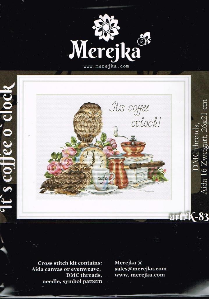 Cado merejka borduurp[akket, it's coffee o clock k-83, Ophalen of Verzenden, Nieuw, Handborduren, Borduurpakket