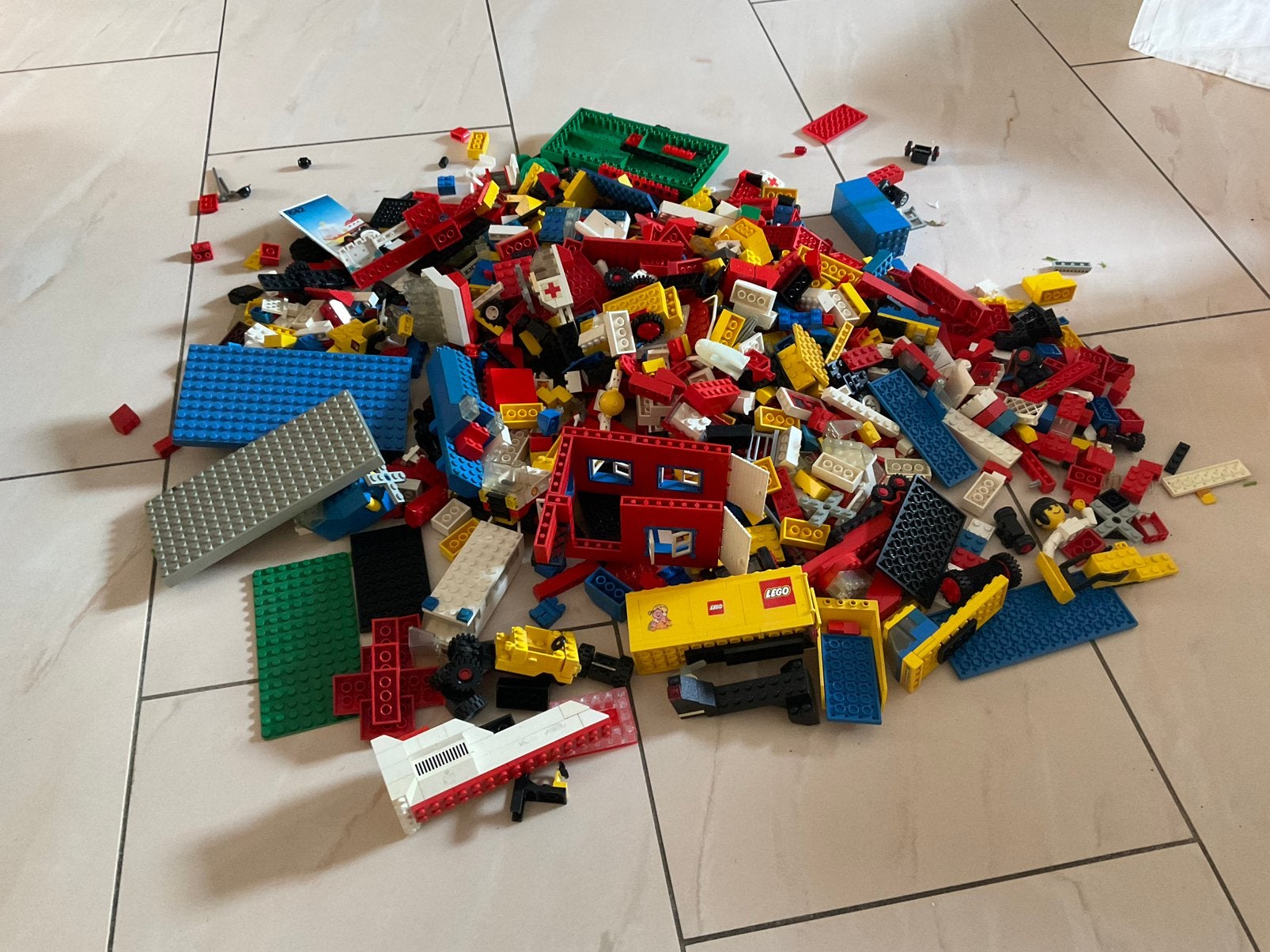 Partij Lego uit jaren 80 met boekjes, Ophalen of Verzenden, Gebruikt, Losse stenen, Lego