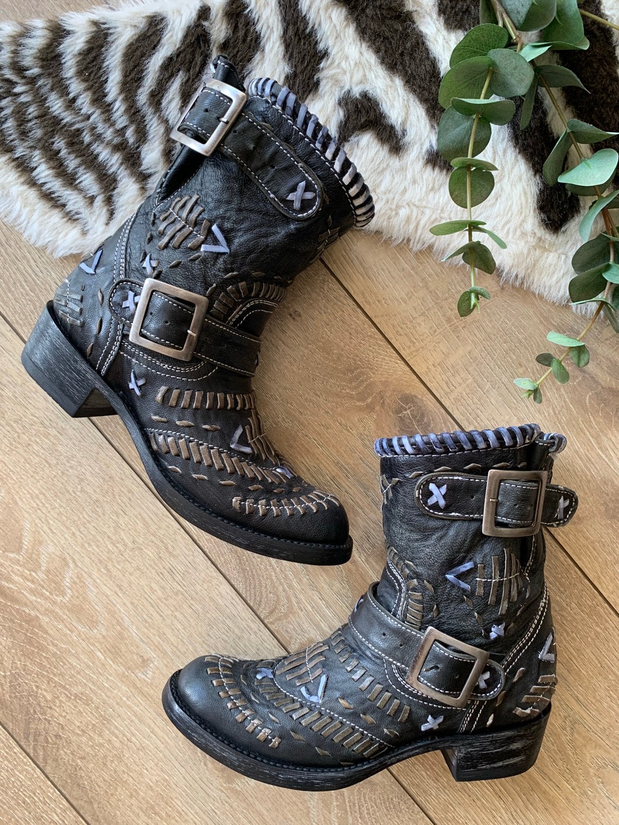 Mexicana bikerboots 37 western boots bohemian laarzen, Hoge laarzen, -, Zwart, -