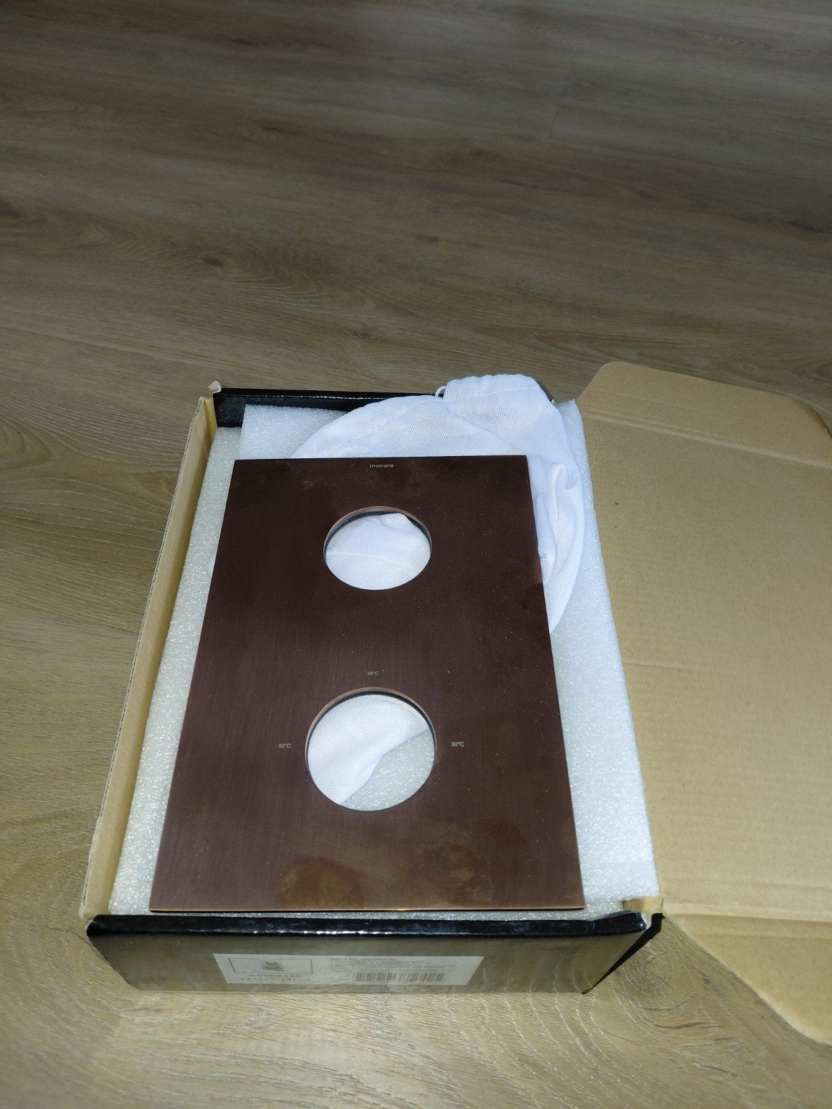 Maxaro Thermostatische inbouw bad/douche afdekplaat, Ophalen of Verzenden, Nieuw, Koper, Bad