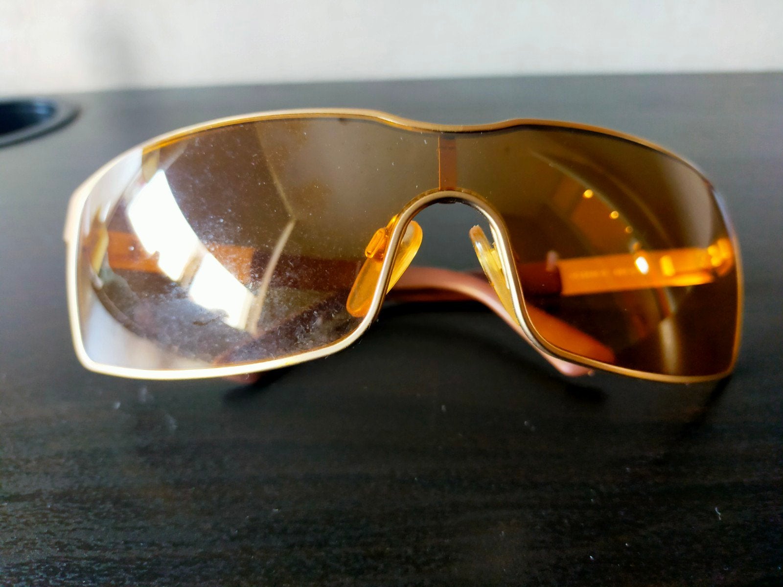 Vogue Y2K vintage zonnebril goud bruin, Ophalen of Verzenden, Bruin, Overige merken