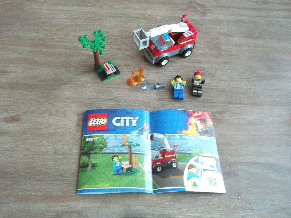 lego brandweer 60212 barbecue burn out (2019), Ophalen of Verzenden, Gebruikt, Complete set, Lego