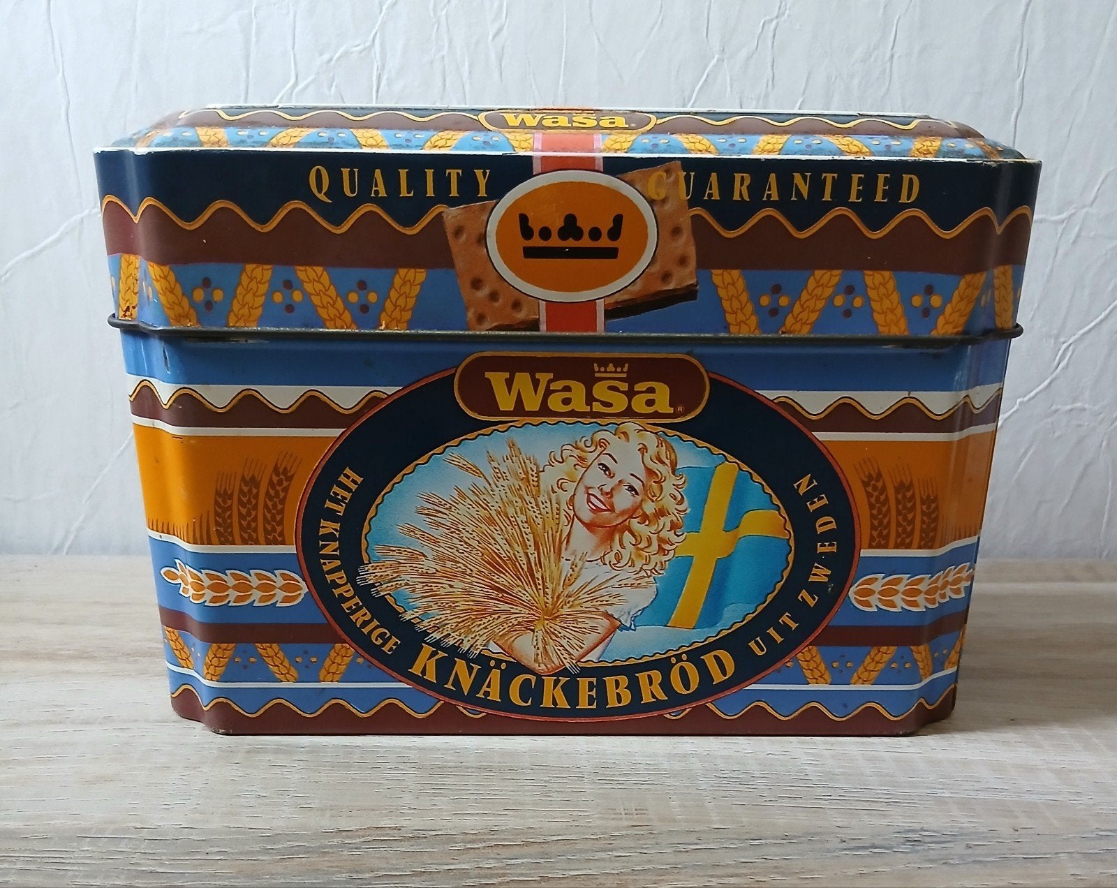 Wasa Knäckebröd Blik Vintage, Verzamelen, Blikken, Ophalen of Verzenden, Zo goed als nieuw, Overige, Overige merken
