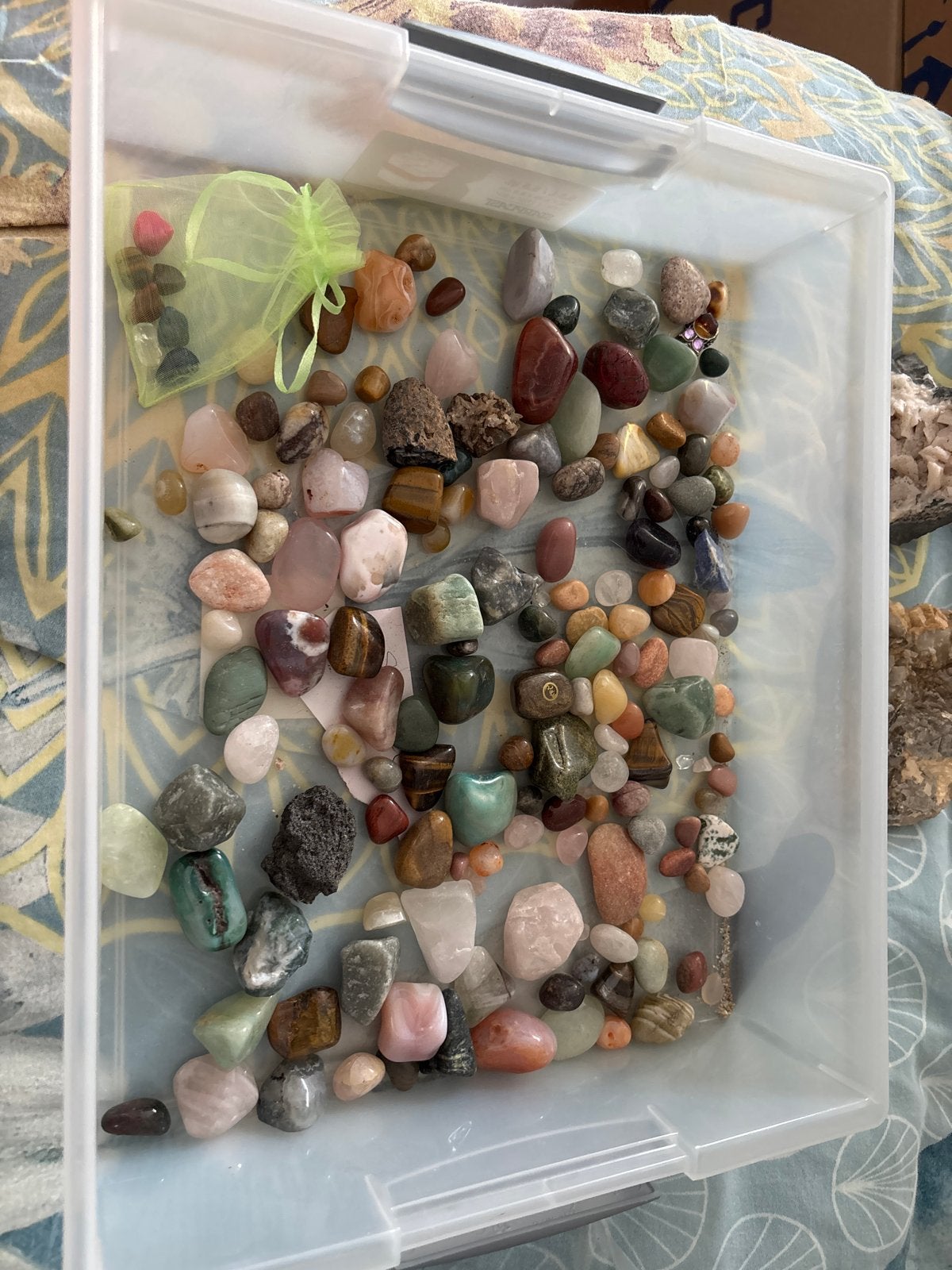Grote collectie getrommelde edelstenen en mineralen, Ophalen of Verzenden, Gebruikt