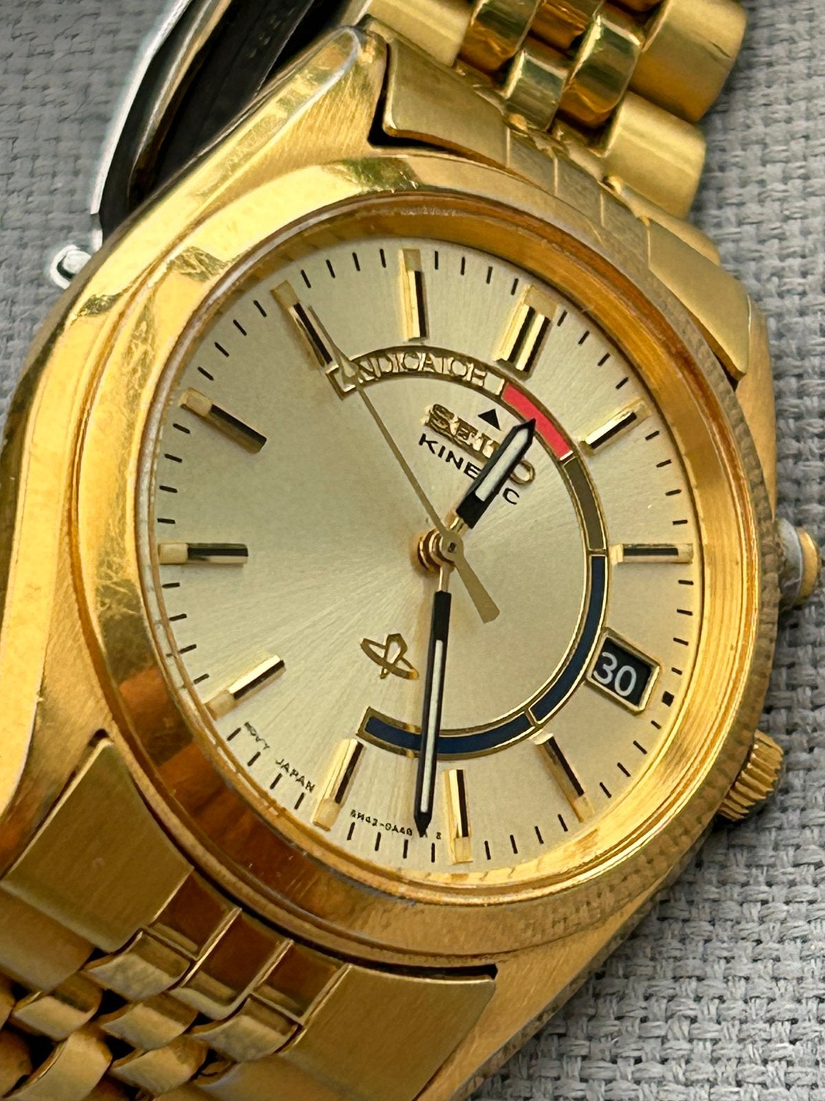 Seiko Kinetic met nieuwe oplaadbare accu, Ophalen of Verzenden, Staal, Seiko, 1960 of later