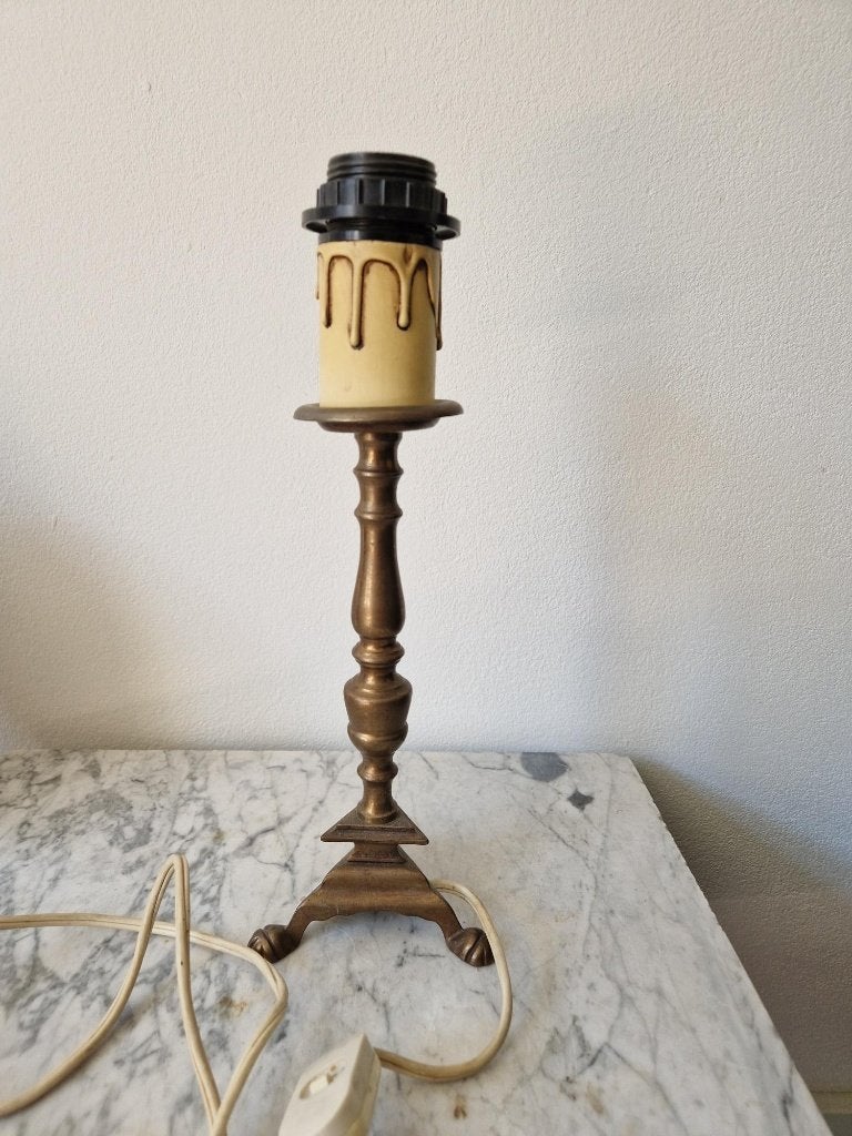 Oude lampenvoet, Ophalen, Gebruikt, Vintage, Metaal