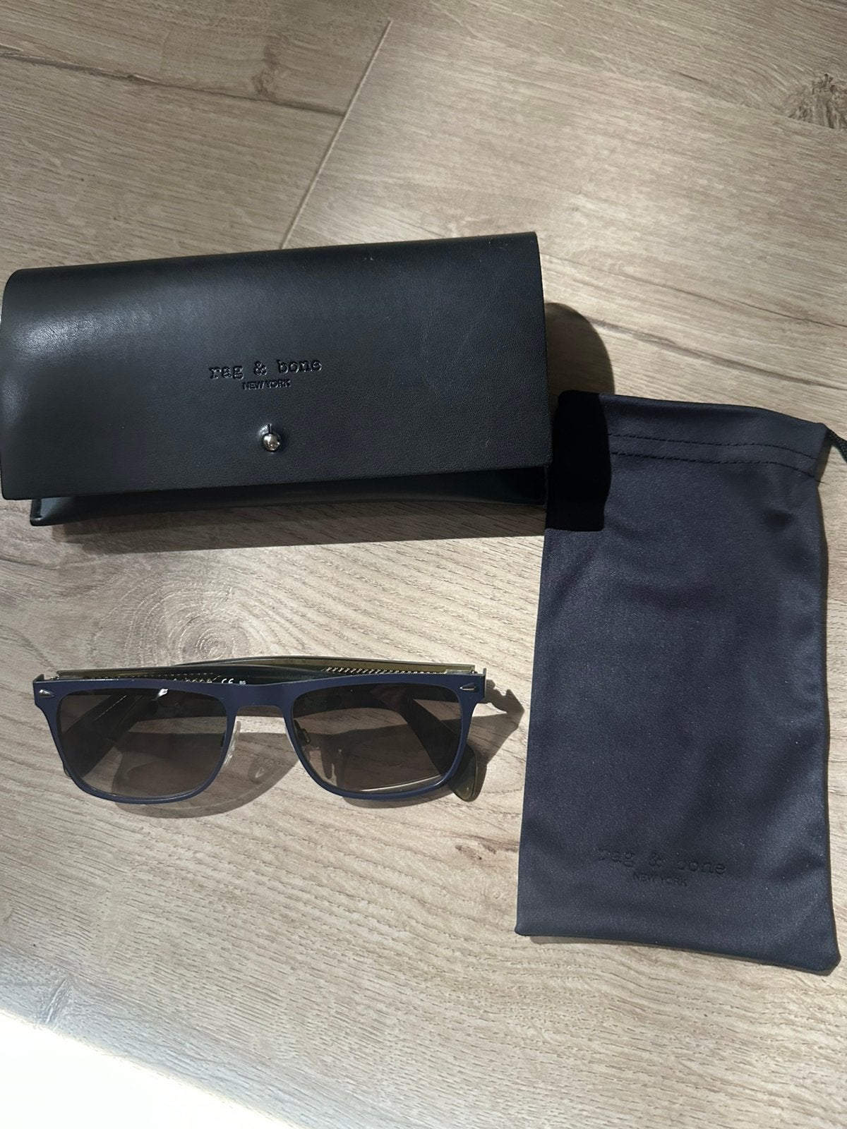 Heren Zonnebril Rag&Bone met BrilEtui, Ophalen of Verzenden, Zo goed als nieuw, Zwart, Overige merken