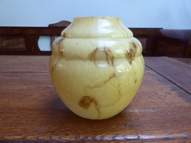 Art deco opaline vaas, Scailmont – Henri Heemskerk, Ophalen of Verzenden