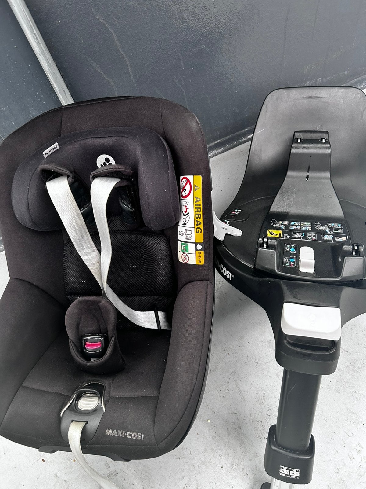 Maxi Cosi Pearl 360 i-Size + Isofix Familyfix 360, Ophalen, 9 t/m 18 kg, Zo goed als nieuw, Isofix