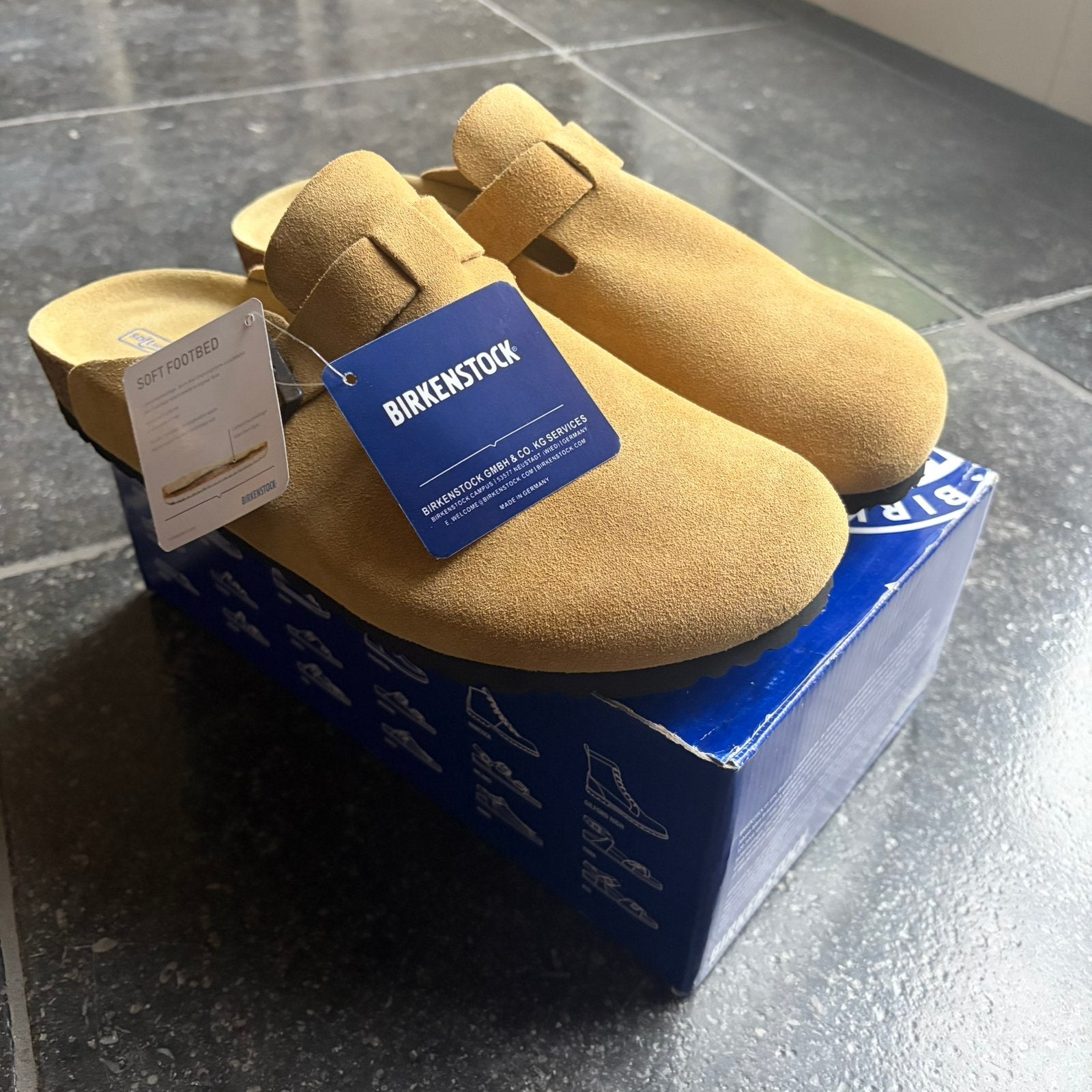 Birkenstock Boston, Bruin, Verzenden, Nieuw, Pantoffels of Sloffen
