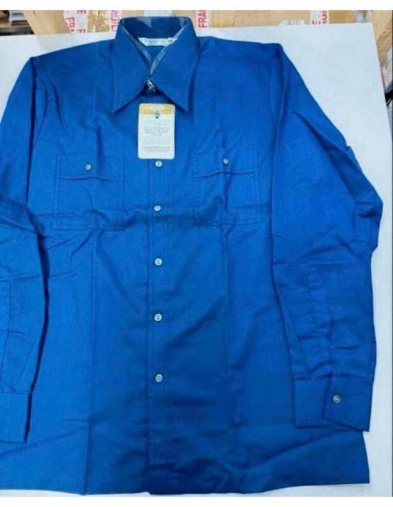 Vintage St Michael overhemd blouse Mens 42 donker-blauw new, Blauw, Nieuw, Ophalen of Verzenden, H
