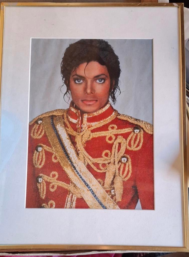 Ingelijst michael jackson 40x30cm, Ophalen of Verzenden, Boek, Tijdschrift of Artikel