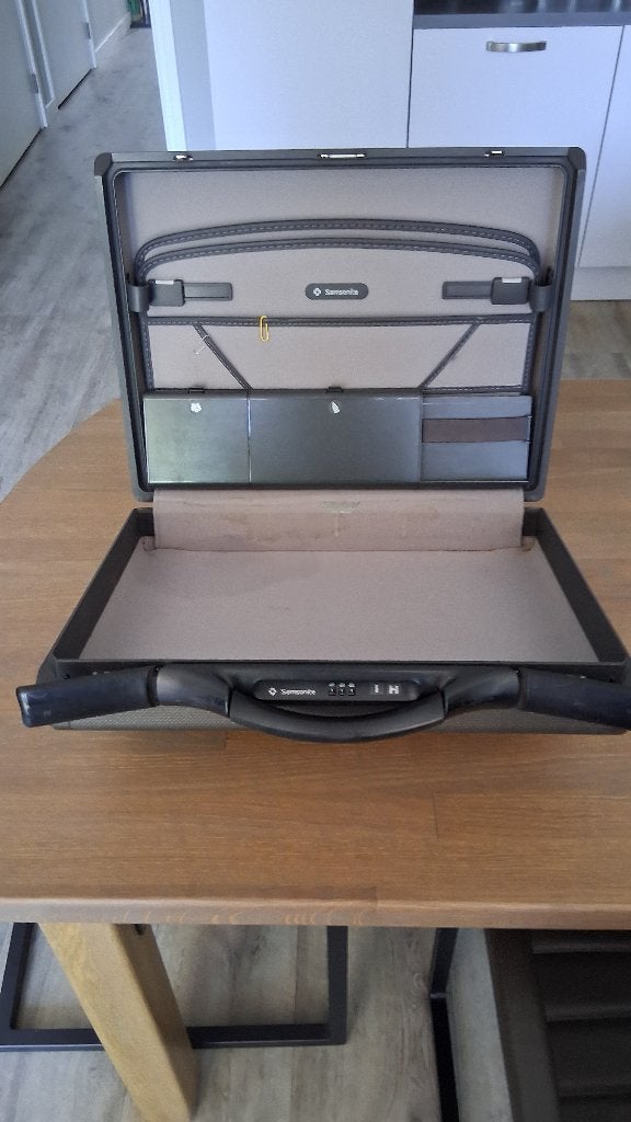 attache koffer samsonite 45x35x 11.5 cm bruin, Ophalen, Hard kunststof, Slot, Minder dan 50 cm