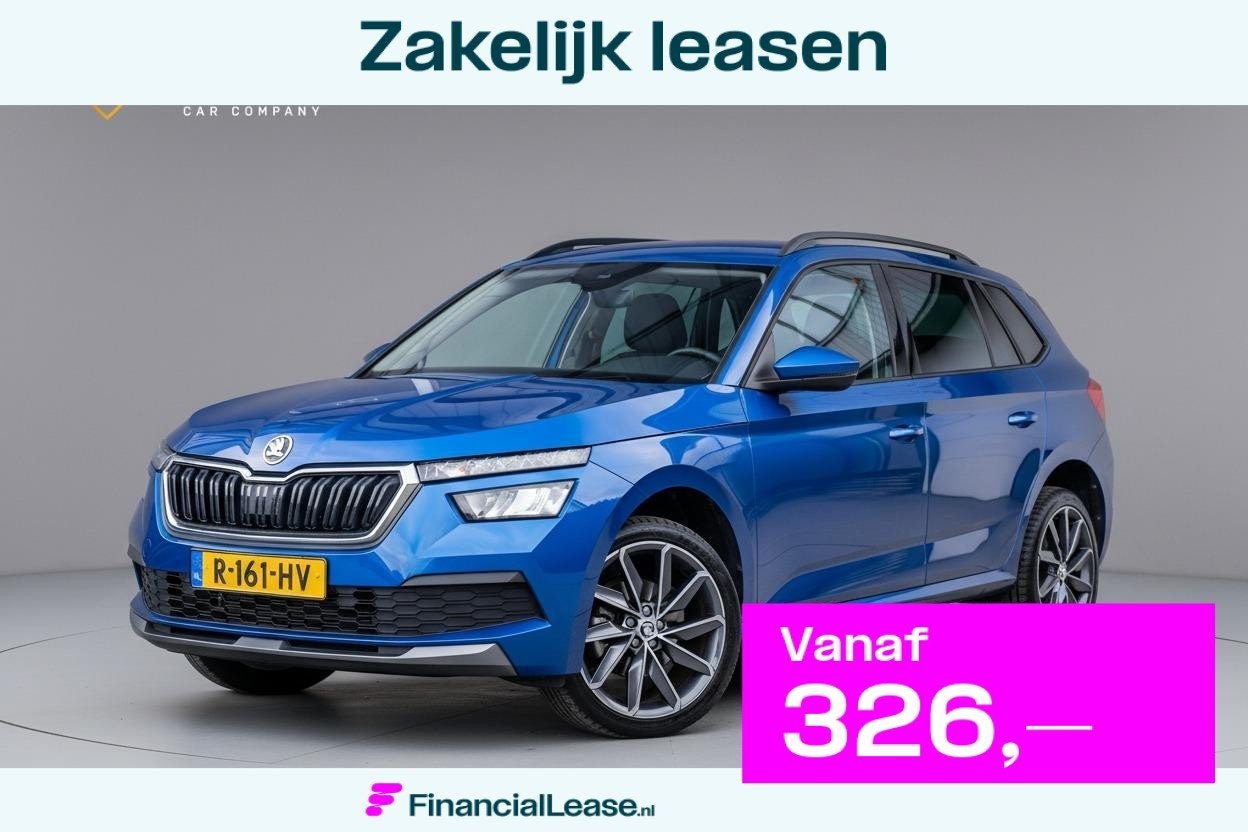 Skoda Kamiq 1.0 TSI Ambition OrgNL|Carplay|Trekhaak|18", Stof, Gebruikt, Blauw, 620 kg
