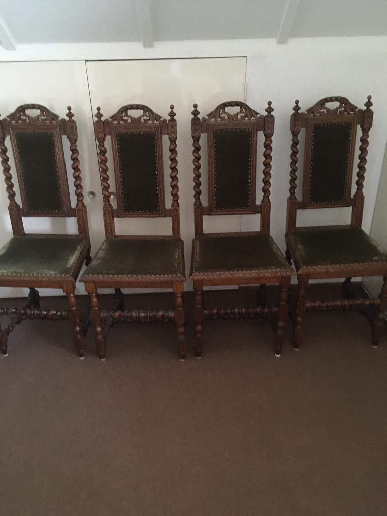 4 antieke Mechelse stoelen, Ophalen of Verzenden