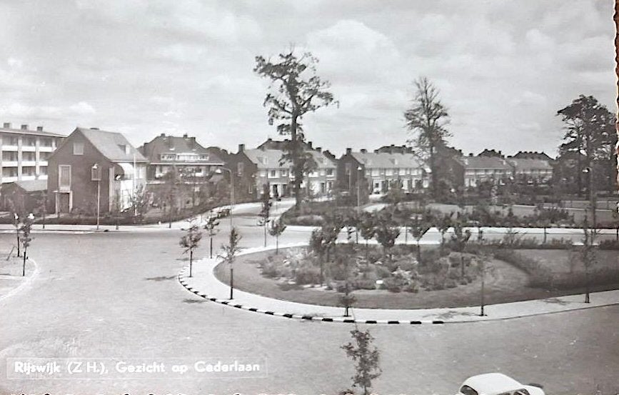 Rijswijk- Gezicht op Cederlaan, Verzenden, 1960 tot 1980, Ongelopen, Zuid-Holland