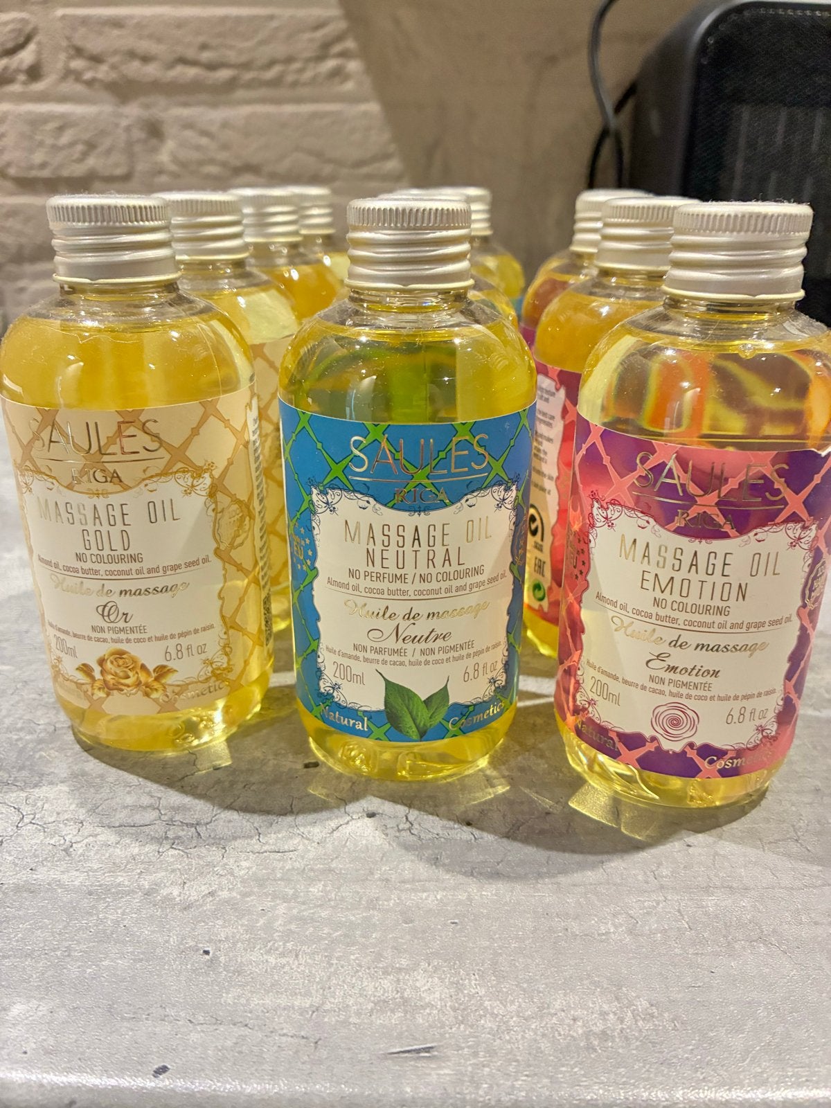 15x Saules Riga Massage Olie 200ml - Nieuw & Ongeopend, Ophalen of Verzenden, Nieuw