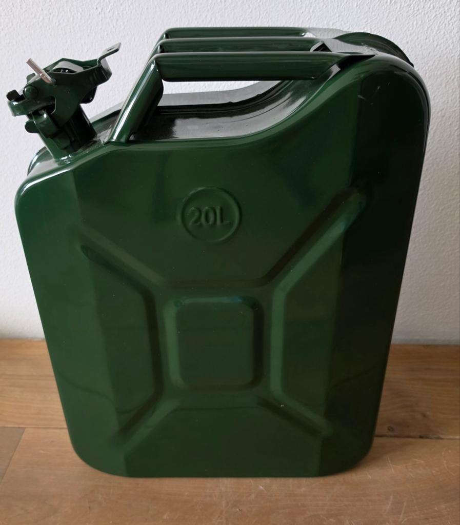 Nieuwe Jerrycan 20L - Groen Metalen Brandstofkan, Ophalen, Nieuw