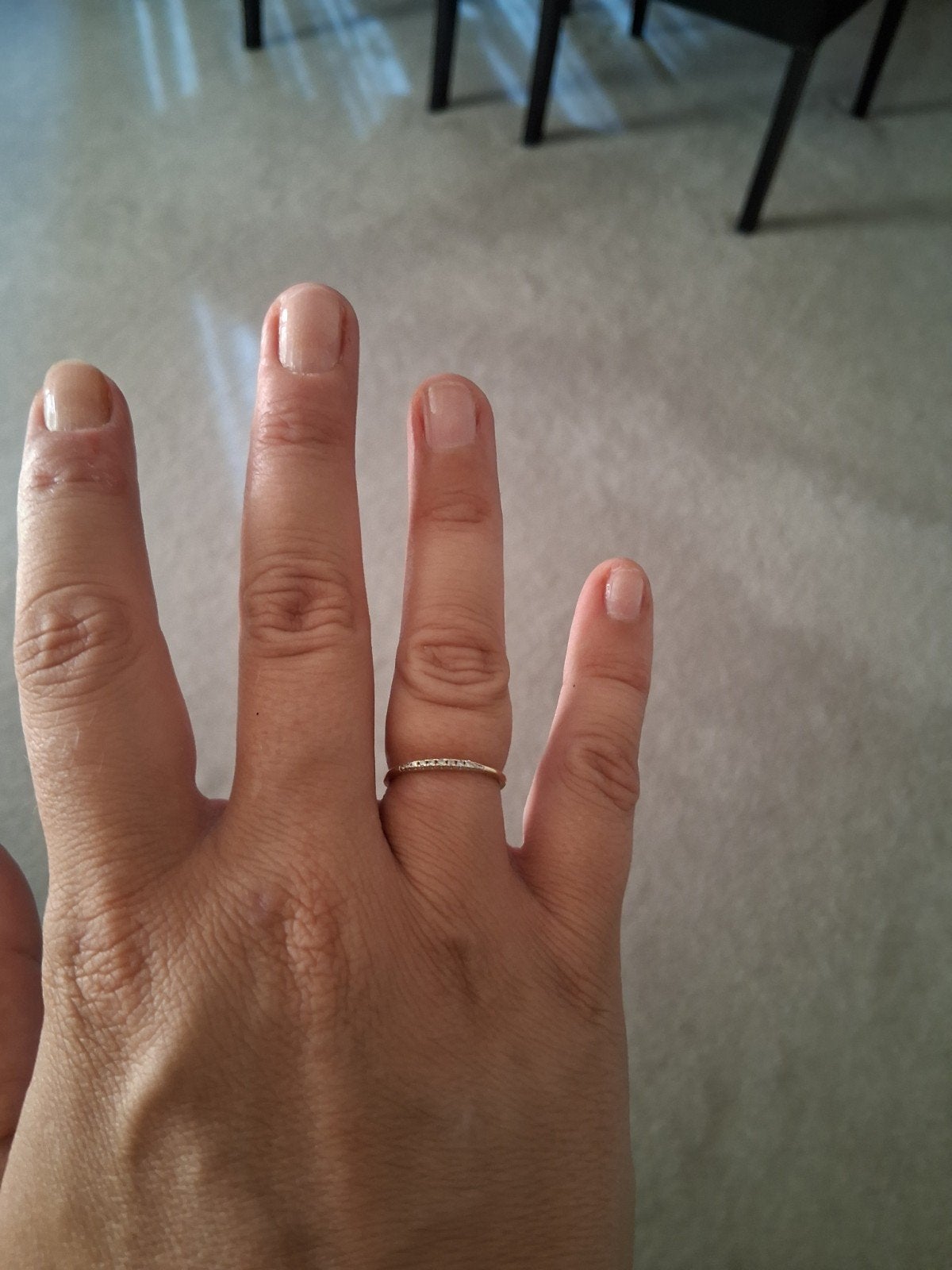 Gouden ring met diamanten maat 17, Ophalen of Verzenden, Zo goed als nieuw, 17 tot 18, Dame of Heer