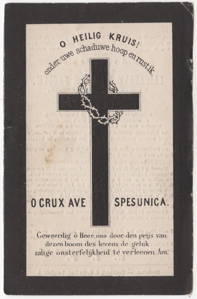 Elisabeth van den Broeck 1794 Rymenam + 1873 Mechelen, 79 jr, Verzenden