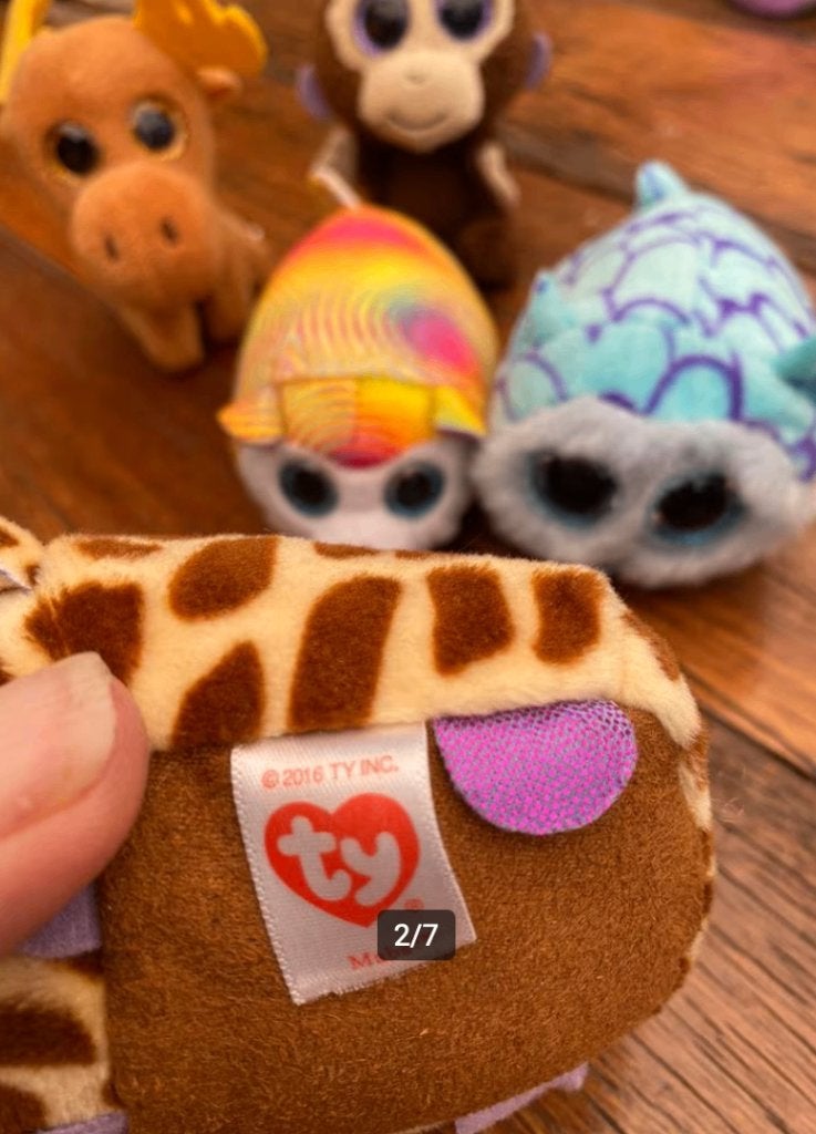 5 kleine TY knuffels (met grote ogen), Overige karakters, Overige typen, Ophalen of Verzenden, Zo goed als nieuw