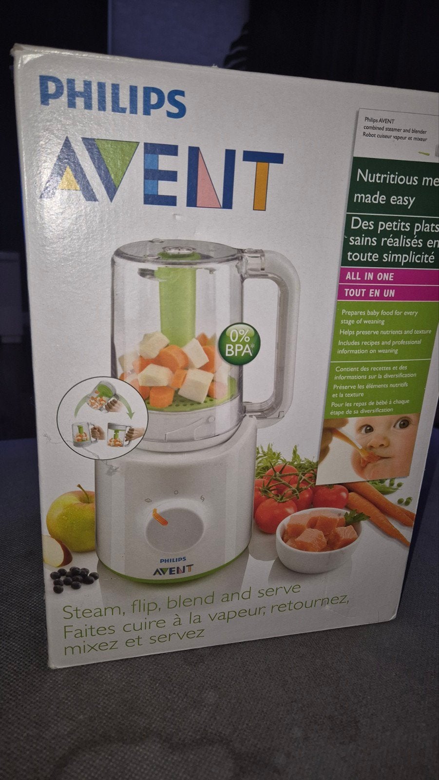 Philips AVENT Advanced SCF870/20 2 stomer/blender 1 jaar oud, Ophalen of Verzenden, Zo goed als nieuw, Blender