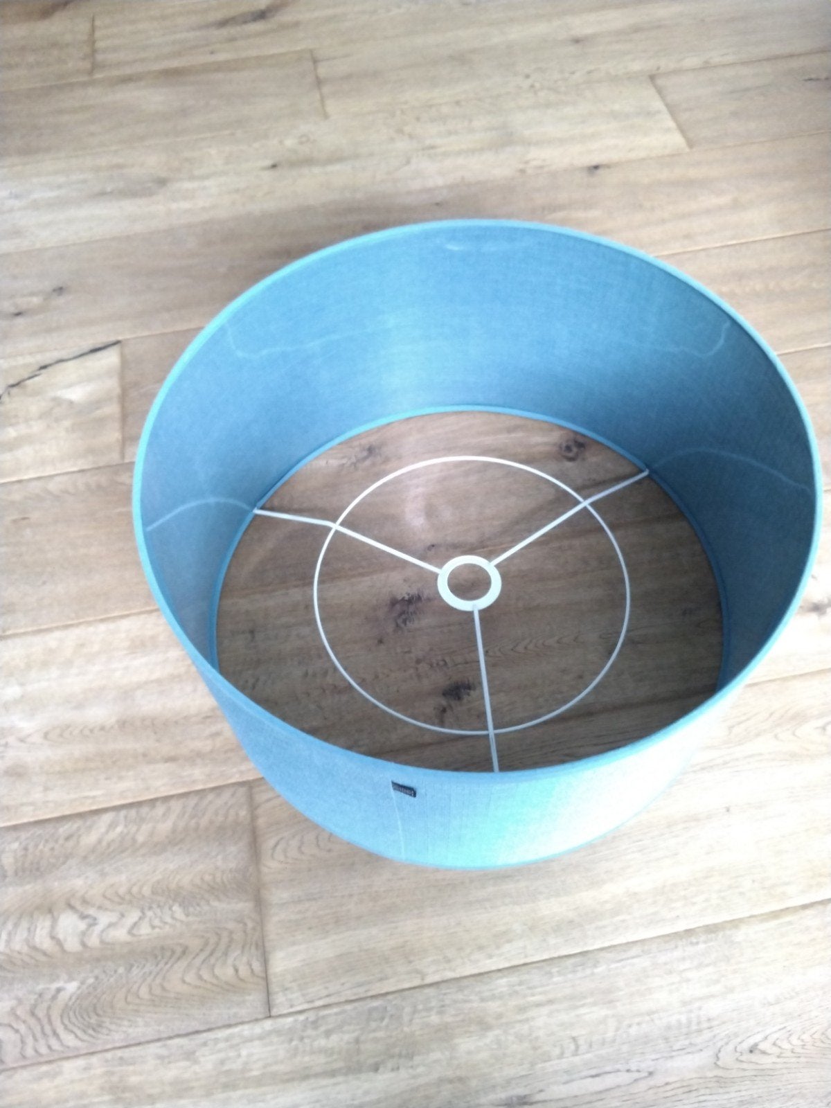 Turquoise lampenkap - Home Sweet Home, Ophalen, 25 cm, Zo goed als nieuw, Textiel