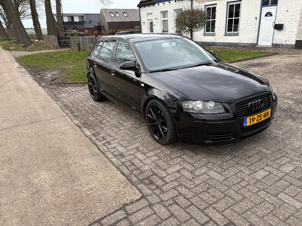 PRIJSVERLAGING!Audi A3 2.0 Tfsi Sportback 147KW 2008 Zwart, Stof, Zwart, 4 cilinders, 1984 cc