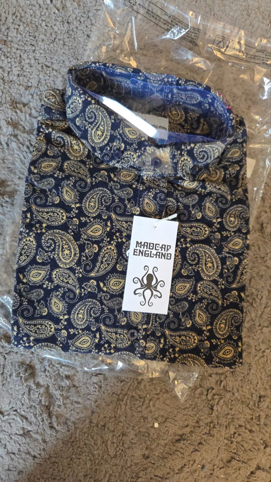Madcap England Paisley overhemd - Nieuw, Kleding | Heren, Blauw, Madcap England, Nieuw, Ophalen of Verzenden