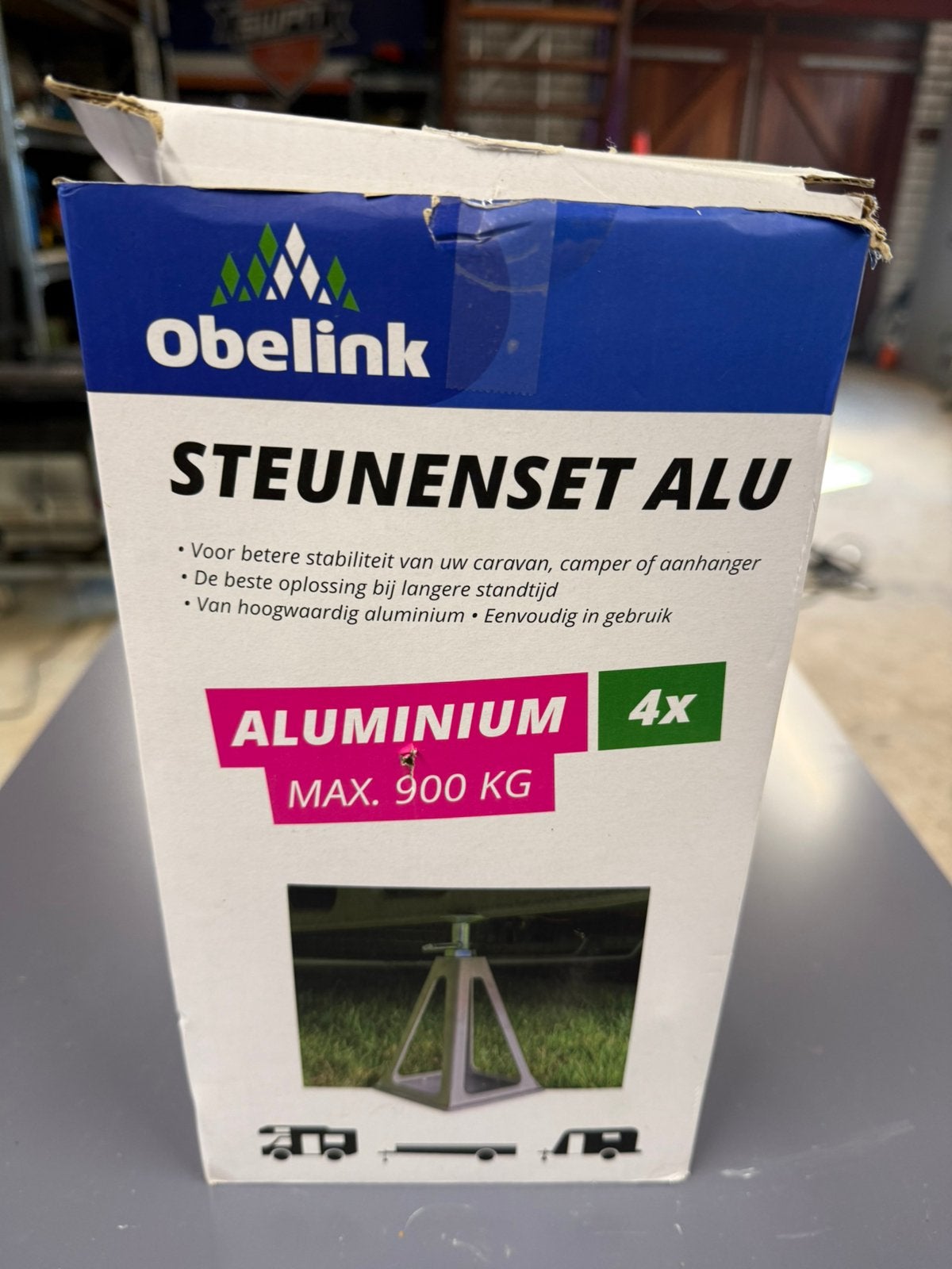 Steunenset, Caravans en Kamperen, Ophalen, Zo goed als nieuw