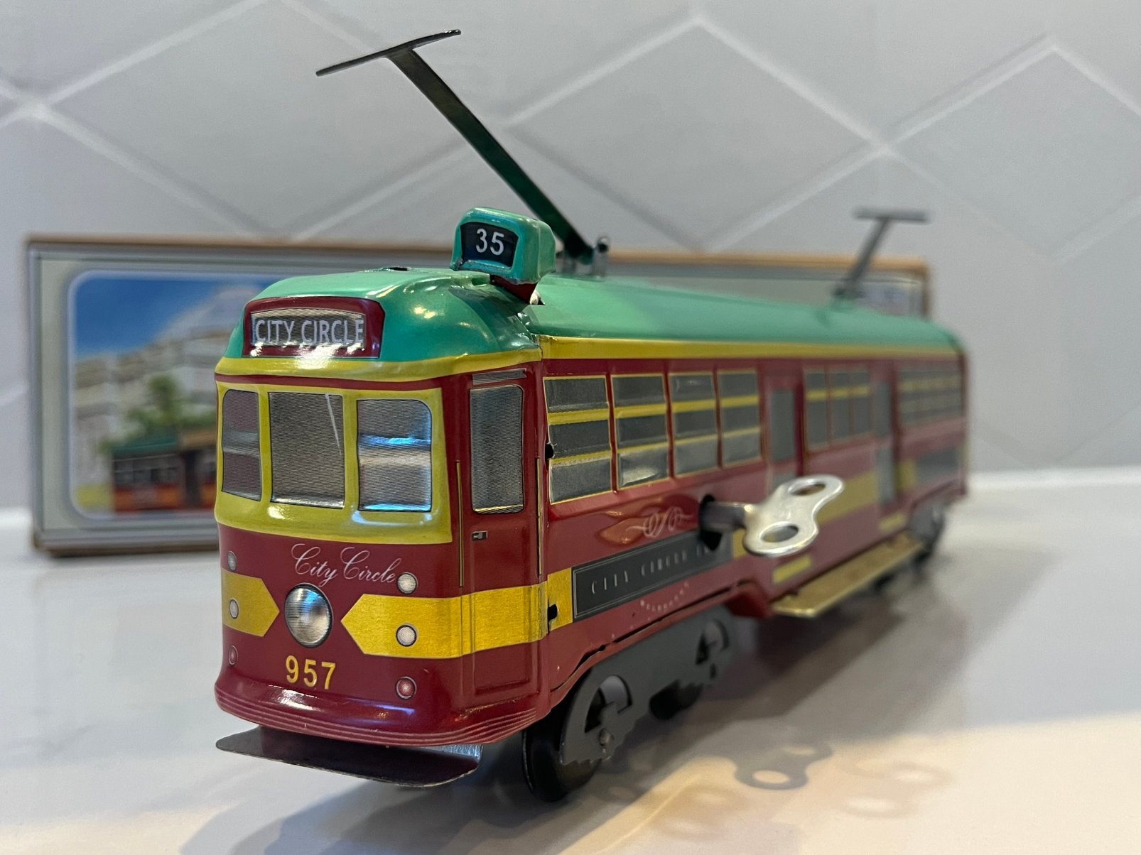 Blikken speelgoed Melbourne City Circle Tram Wind-Up Tram, Verzenden, Zo goed als nieuw