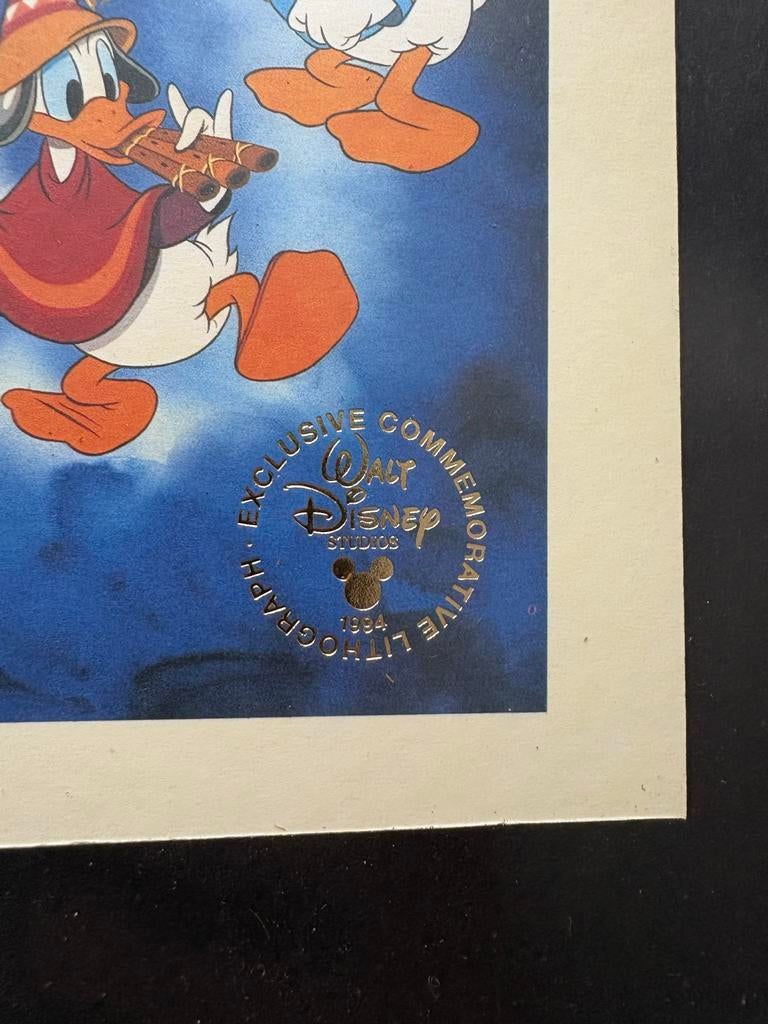 Disney Donald Duck Lithografie - Exclusieve Uitgave 1994, Ophalen of Verzenden, Donald Duck, Gebruikt, Plaatje of Poster