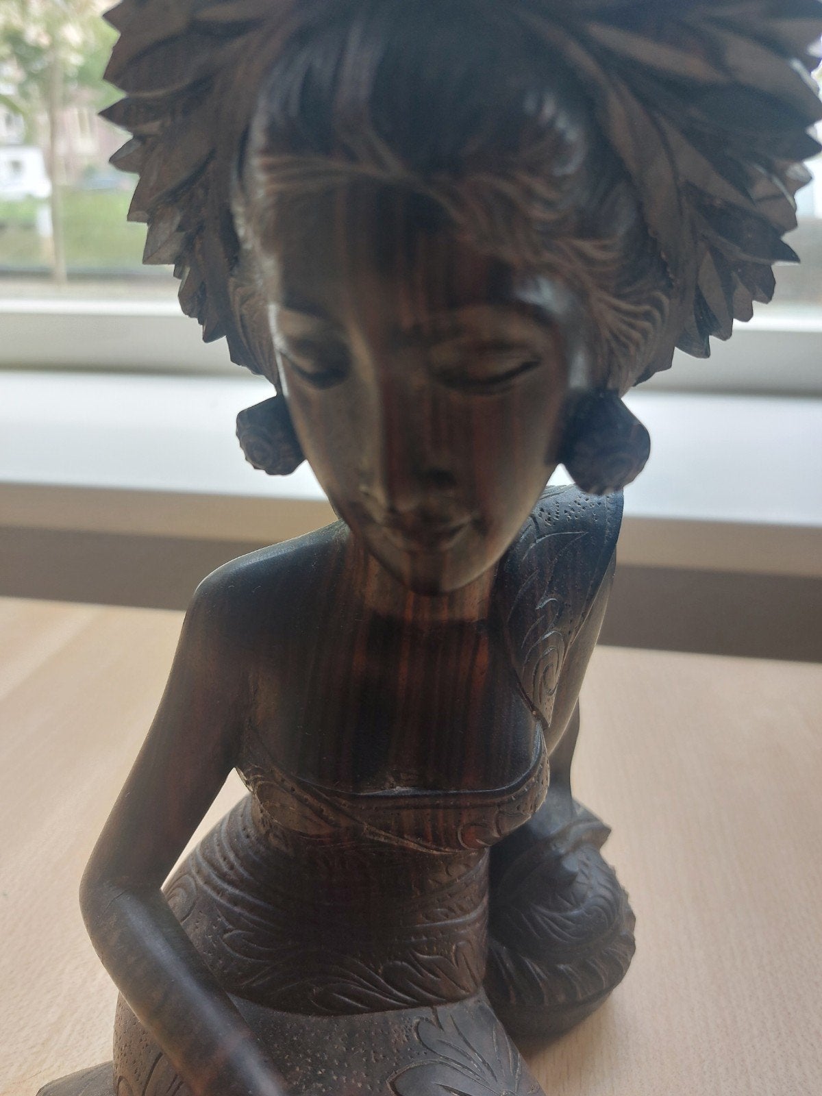 Mooi authentiek Indonesisch beeld, Ophalen of Verzenden, Handgemaakt, 20 - 50 cm, Beeld
