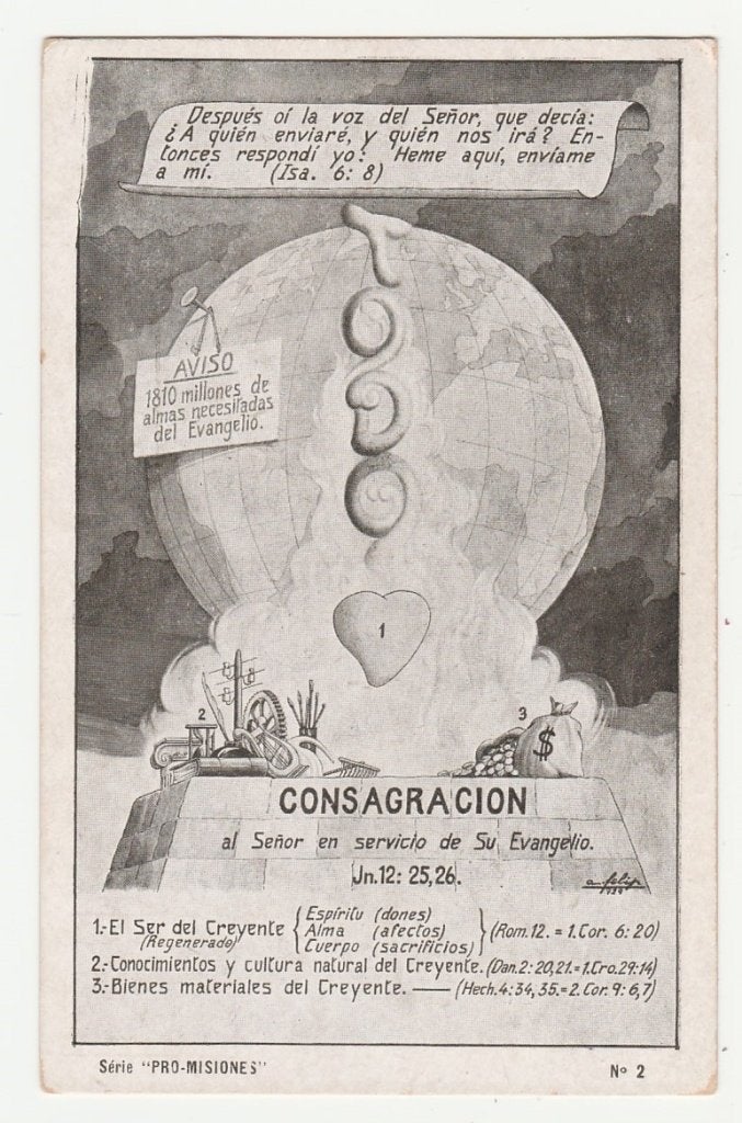 Religie.  Consagracion.  Illustrateurs.  1926., Verzenden, 1920 tot 1940, Ongelopen, Overige thema's