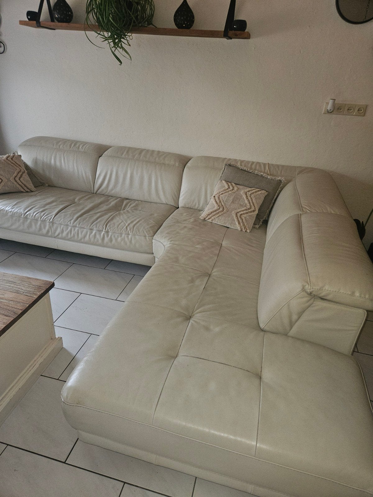 Natuzzi hoekbank, Huis en Inrichting, Banken | Bankstellen, Ophalen, Gebruikt, Hoekbank, Leer