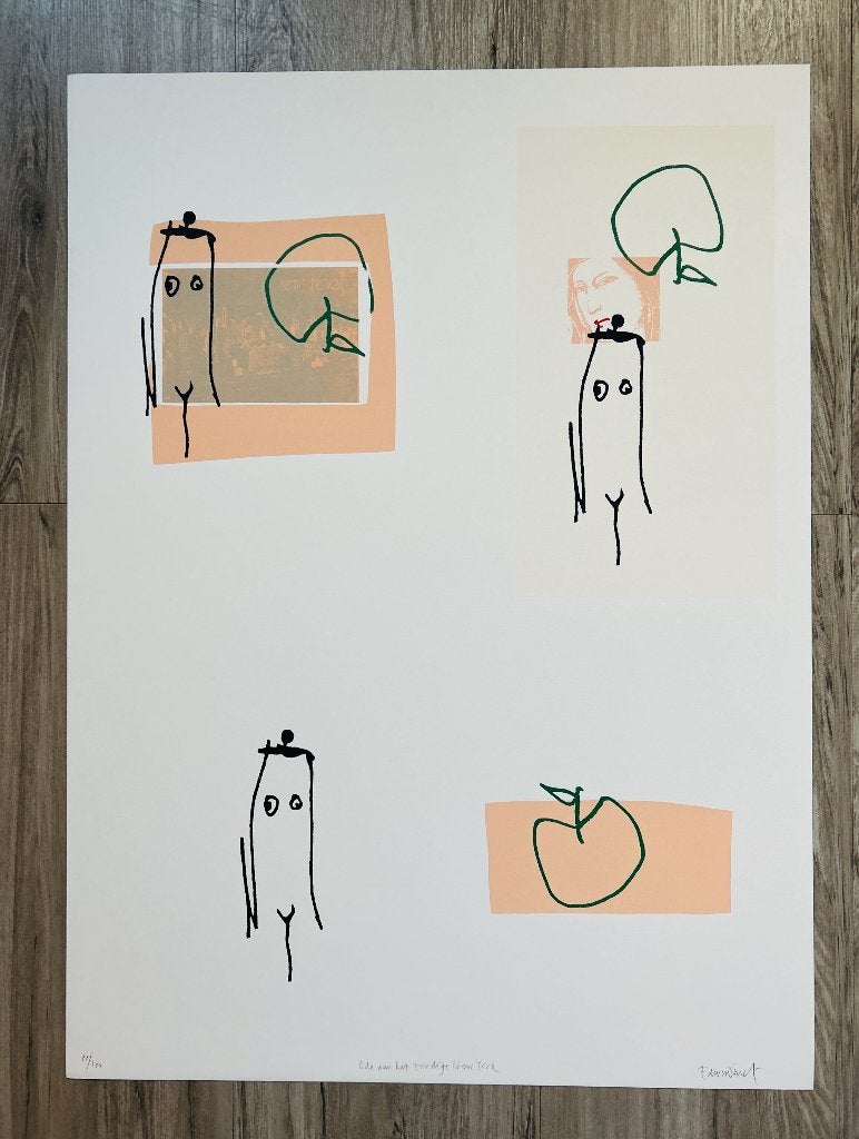 Zeefdruk Edwin Smet    ZOMEROPRUIMING, Antiek en Kunst, Kunst | Litho's en Zeefdrukken, Gesigneerd, Verzenden, Zeefdruk