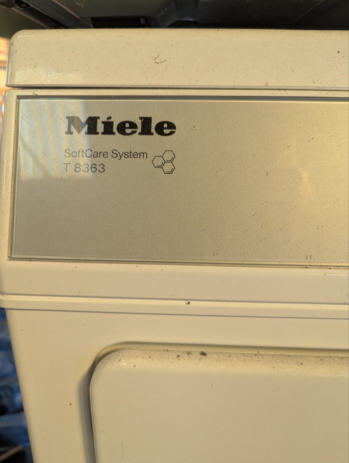 Miele SoftCare System T 8363 Wasdroger, Ophalen, 6 tot 8 kg, Gebruikt, Voorlader