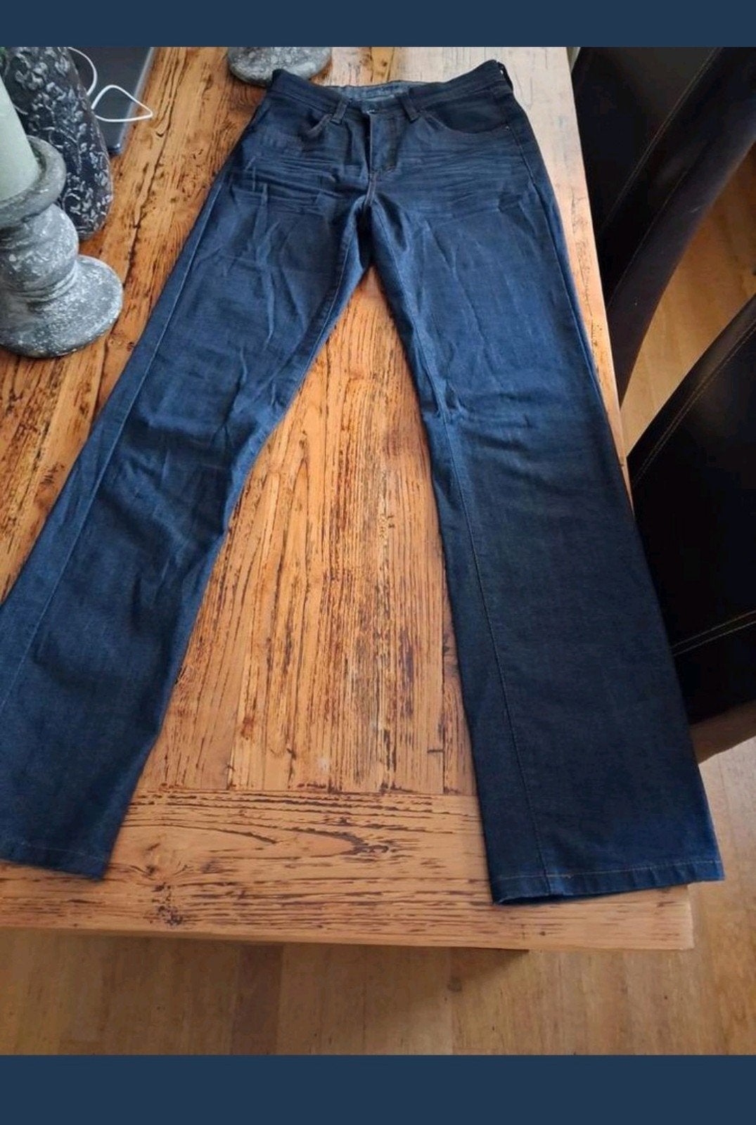 Donkerblauwe jeans, Ophalen of Verzenden