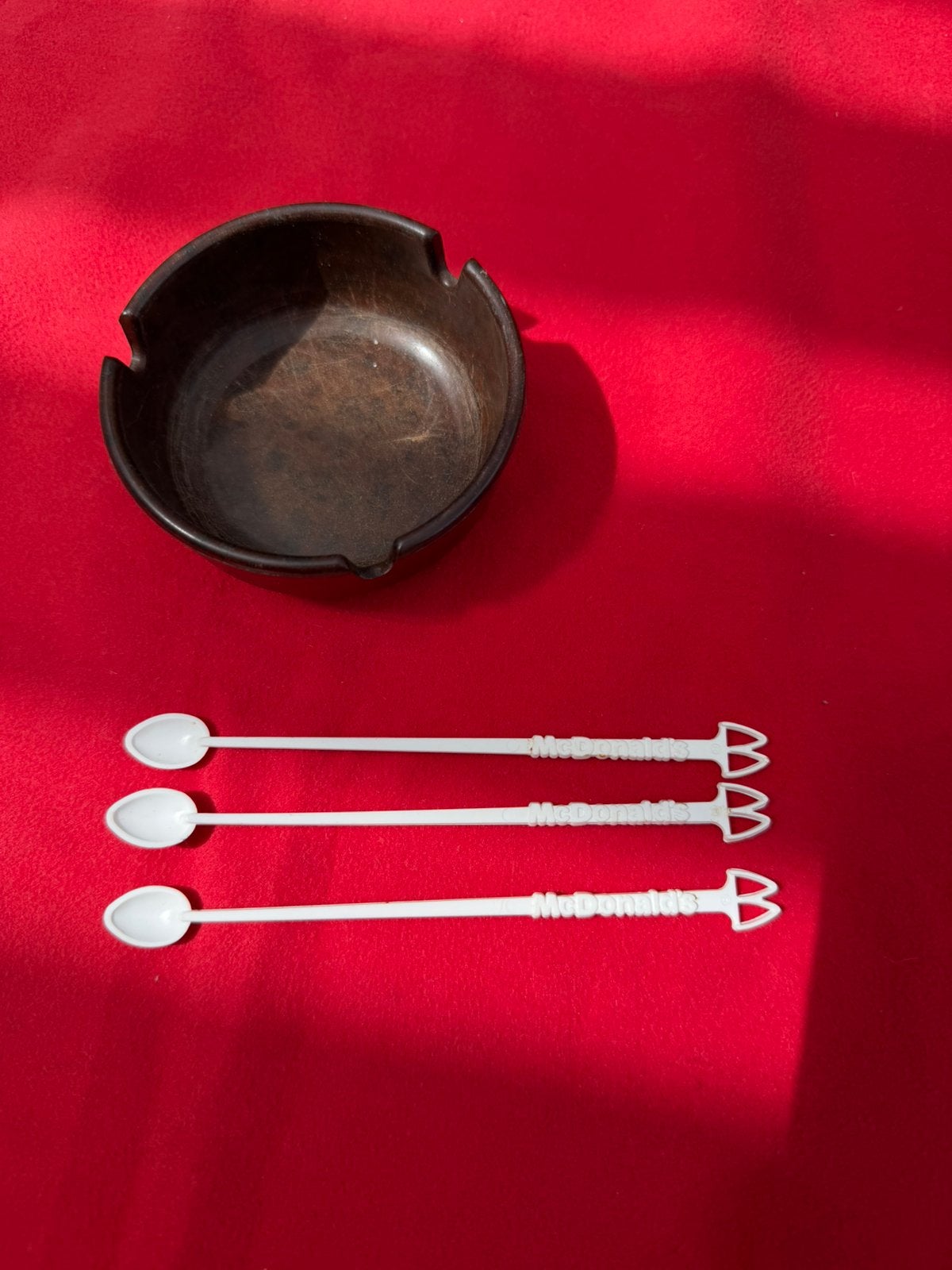 Vintage McDonald’s Pop Culture zeldzaam 3x McSpoon + Asbak, Verzamelen, Ophalen