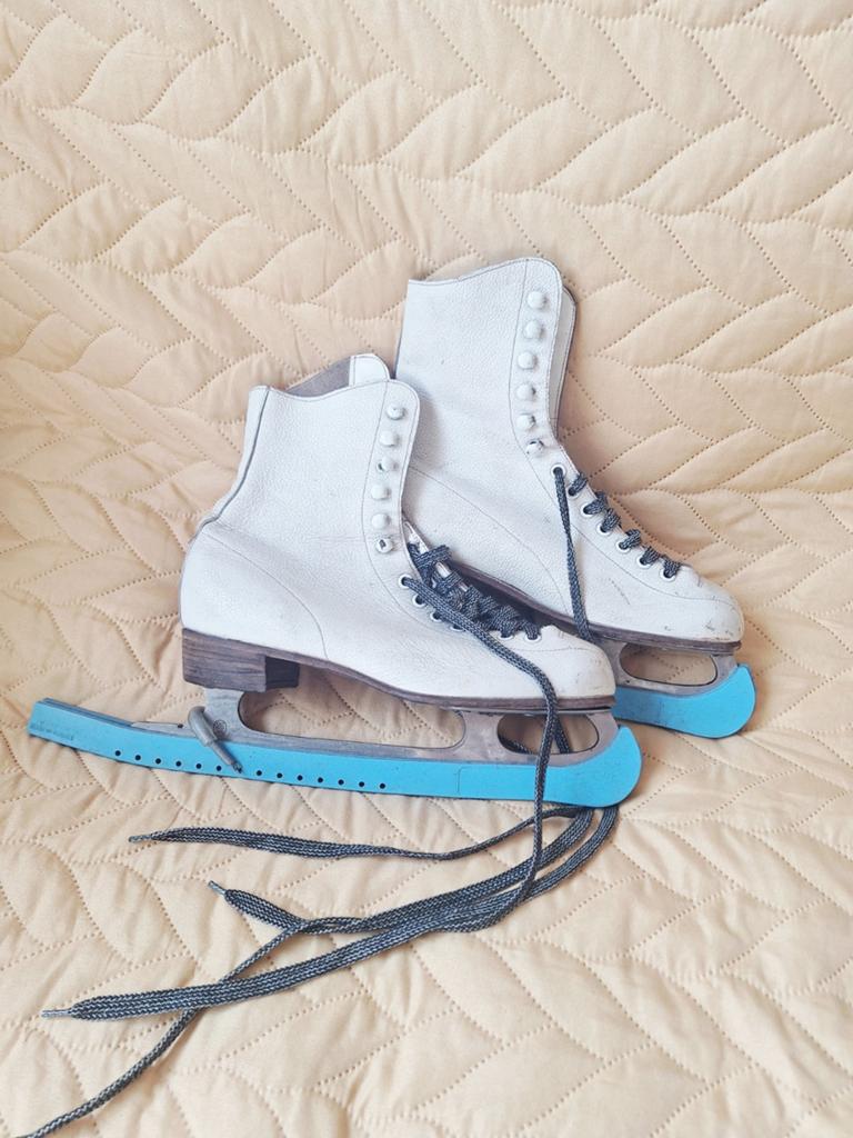 Leren schaatsen (echt leer), Sport en Fitness, Schaatsen, Gebruikt, Overige typen, Ophalen, Overige merken