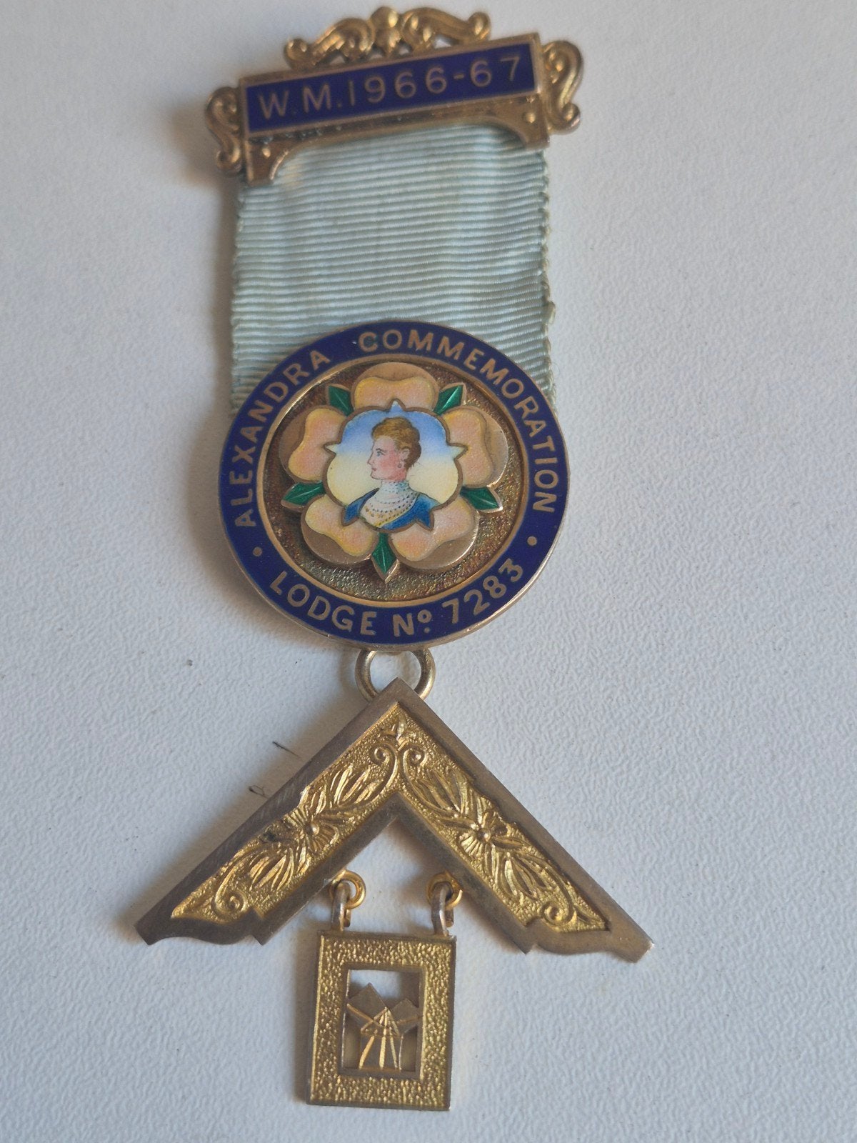 Vrijmetselarij Zilveren Medaille met Engelse Hallmarks, Ophalen of Verzenden
