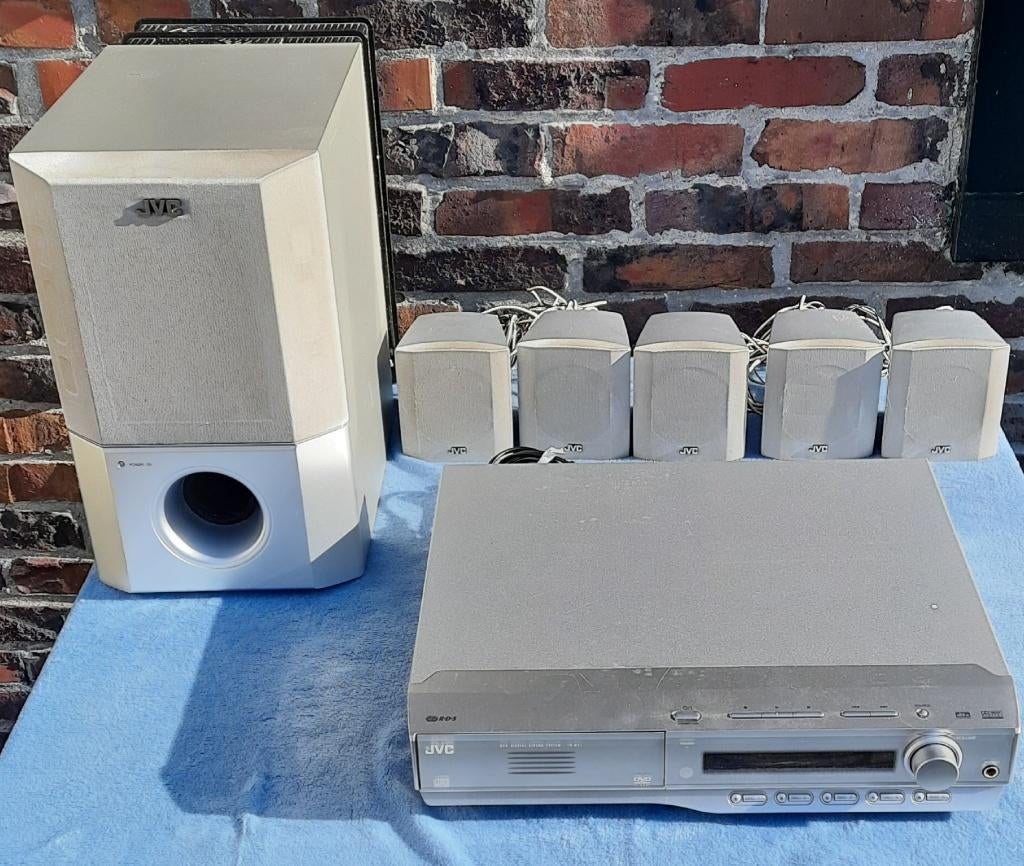 JVC DVD Digital Cinema System XV-THM45 + SP-THM45, Gebruikt, JVC, 70 watt of meer, Ophalen of Verzenden