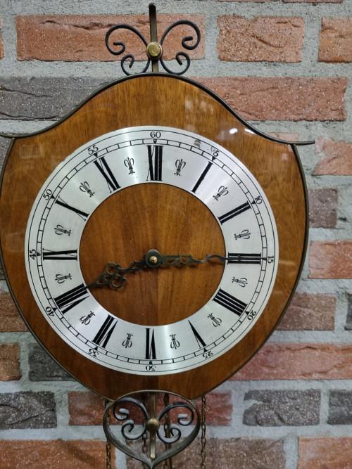 Wandklok vintage notenhout met gewichten, Ophalen of Verzenden, 'T Olde Gre-j, Info@toldegrej.nl, Endepoelstraat 20f Didam